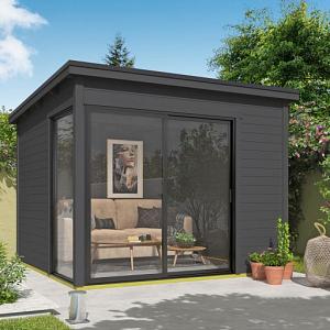 Tuinhuis Julia 295x295 cm Carbongrey van Noord-Europees Vuren