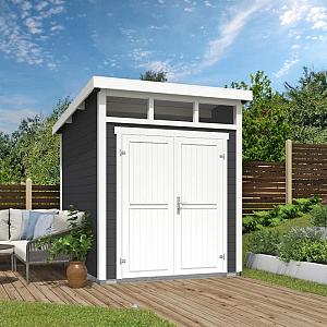 Tuinhuis Kibo 2 200x250 cm Carbongrey-Wit van Noord-Europees Vuren