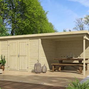 Tuinhuis Kjeld 550x250 cm onbehandeld noordeuropees vuren