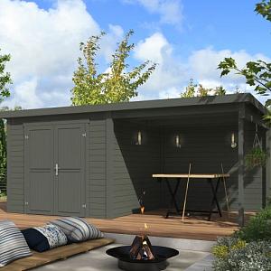 Tuinhuis Lars 500x250 cm Greengrey noordeuropees vuren
