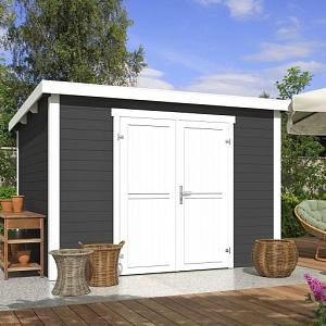 Tuinhuis Lotta 300x250 cm Carbongrey-wit noordeuropees vuren