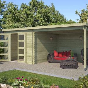 Tuinhuis Manuel 600x275 cm Olijfgroen Geïmpregneerd noordeuropees vuren