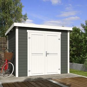 Tuinhuis Mila 250x200 cm Greengrey-wit noordeuropees vuren