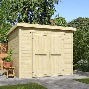 Tuinhuis Mila 250x250 cm onbehandeld noordeuropees vuren