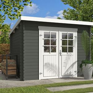 Tuinhuis Nadia 275x230 cm Greengrey-Wit noordeuropees vuren