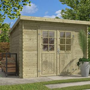 Tuinhuis Nadia 275x230 cm Olijfgroen Geïmpregneerd noordeuropees vuren