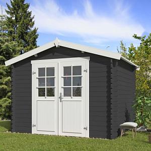Tuinhuis Norah 275x230 cm Carbongrey-Wit noordeuropees vuren