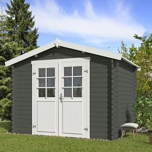 Tuinhuis Norah 275x230 cm Greengrey-Wit noordeuropees vuren