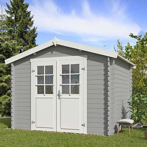 Tuinhuis Norah 275x230 cm Platinumgrey-Wit noordeuropees vuren