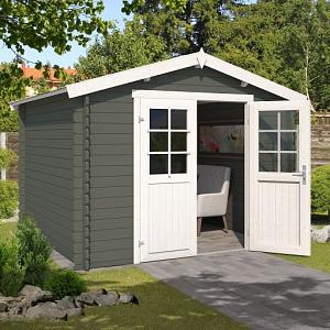 Tuinhuis Norah 275x275 cm Greengrey-Wit noordeuropees vuren