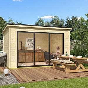 Tuinhuis Pernilla 385x295 cm onbehandeld noordeuropees vuren