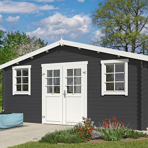 Tuinhuis Udo 480x300 cm in de kleurstelling Carbongrey-Wit