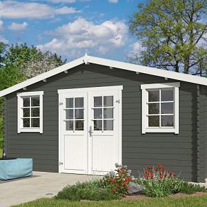 Tuinhuis Udo 480x300 cm in de kleurstelling Greengrey-Wit