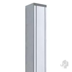Elephant geassembleerde poortpaal aluminium met kap 8,8x8,8x302 cm