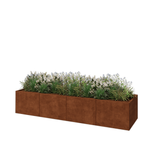 Cortenstaal plantenbak XXL - Rechthoek - 320 x 80 x 60 cm - Zonder bodemplaat