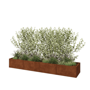 Cortenstaal plantenbak XXL - Rechthoek - 320 x 60 x 40 cm - Zonder bodemplaat