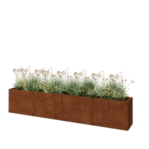 Cortenstaal plantenbak XXL - Rechthoek - 320 x 40 x 60 cm - Zonder bodemplaat