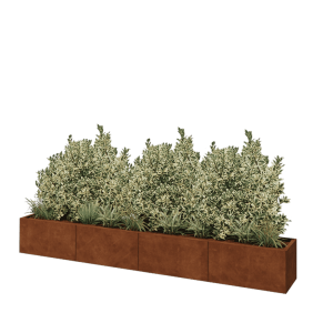 Cortenstaal plantenbak XXL - Rechthoek - 320 x 40 x 40 cm - Zonder bodemplaat