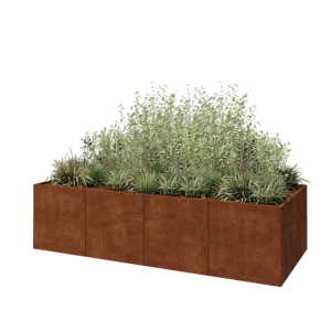 Cortenstaal plantenbak XXL - Rechthoek - 320 x 120 x 80 cm - Zonder bodemplaat