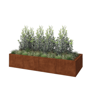 Cortenstaal plantenbak XXL - Rechthoek - 320 x 120 x 60 cm - Zonder bodemplaat