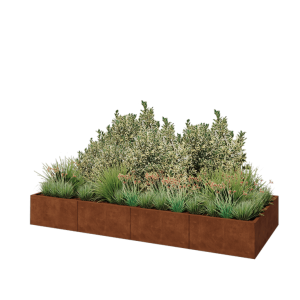Cortenstaal plantenbak XXL - Rechthoek - 320 x 120 x 40 cm - Zonder bodemplaat