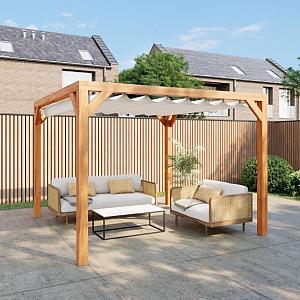Red Class Wood Pergola 324 x 324 cm