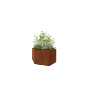 Cortenstaal plantenbak - Zeshoek - 159,3 x 138,6 x 80 cm - Zonder bodemplaat