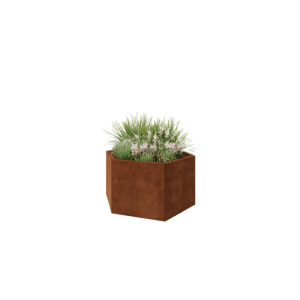 Cortenstaal plantenbak - Zeshoek - 119,3 x 103,9 x 60 cm - Zonder bodemplaat