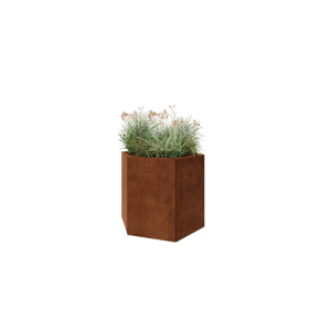 Cortenstaal plantenbak - Zeshoek - 99,3 x 86,6 x 80 cm - Zonder bodemplaat