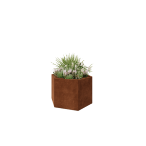 Cortenstaal plantenbak - Zeshoek - 99,3 x 86,6 x 60 cm - Zonder bodemplaat