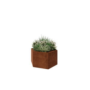 Cortenstaal plantenbak - Zeshoek - 99,3 x 86,6 x 50 cm - Zonder bodemplaat