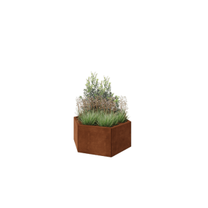 Cortenstaal plantenbak - Zeshoek - 99,3 x 86,6 x 40 cm - Zonder bodemplaat