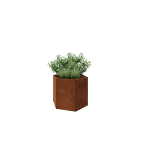 Cortenstaal plantenbak - Zeshoek - 79,3 x 69,3 x 60 cm - Zonder bodemplaat