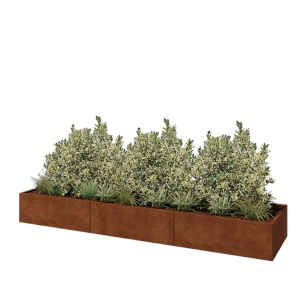Cortenstaal plantenbak XXL - Rechthoek - 360 x 80 x 40 cm - Zonder bodemplaat