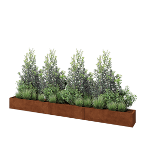 Cortenstaal plantenbak XXL - Rechthoek - 360 x 30 x 30 cm - Zonder bodemplaat