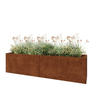 Cortenstaal plantenbak XXL - Rechthoek - 240 x 60 x 60 cm - Zonder bodemplaat