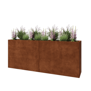 Cortenstaal plantenbak XXL - Rechthoek - 200 x 40 x 80 cm - Zonder bodemplaat