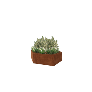 Cortenstaal plantenbak - Zeshoek - 239,3 x 207,8 x 60 cm - Zonder bodemplaat