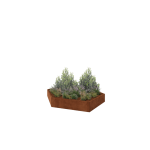 Cortenstaal plantenbak - Zeshoek - 239,3 x 207,8 x 30 cm - Zonder bodemplaat