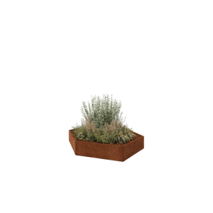 Cortenstaal plantenbak - Zeshoek - 199,3 x 173,2 x 30 cm - Zonder bodemplaat