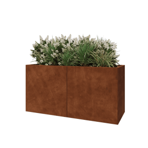 Cortenstaal plantenbak XXL - Rechthoek - 160 x 60 x 80 cm - Zonder bodemplaat