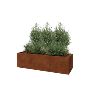 Cortenstaal plantenbak XXL - Rechthoek - 150 x 50 x 40 cm - Zonder bodemplaat