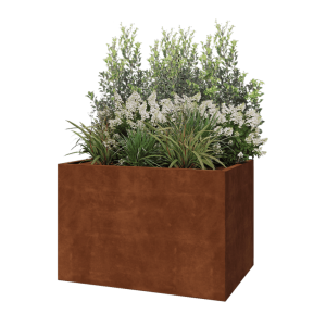 Cortenstaal plantenbak - Rechthoek - 120 x 80 x 80 cm - Zonder bodemplaat