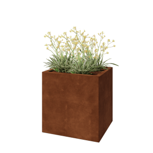 Cortenstaal plantenbak - Rechthoek - 60 x 50 x 60 cm - Met bodemplaat