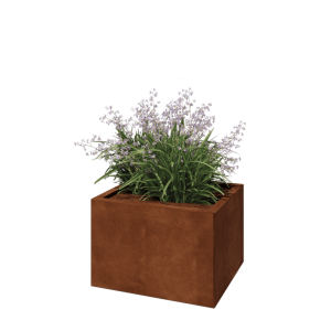 Cortenstaal plantenbak - Rechthoek - 60 x 50 x 40 cm - Met bodemplaat