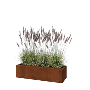 Cortenstaal plantenbak - Rechthoek - 120 x 40 x 30 cm - Zonder bodemplaat