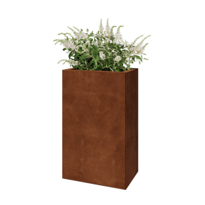 Cortenstaal plantenbak - Rechthoek - 50 x 30 x 80 cm - Met bodemplaat