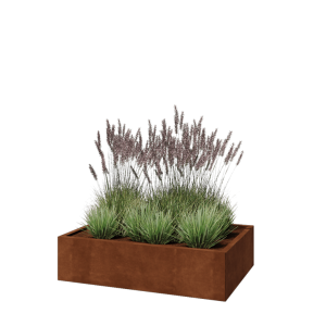Cortenstaal plantenbak - Rechthoek - 120 x 80 x 30 cm - Zonder bodemplaat