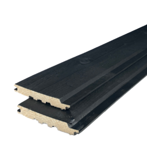 Thermogarant Vuren Channel Siding Geborsteld  zwart in het formaat 1,8 × 14,2 × 420 cm