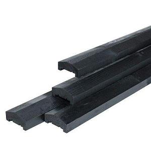 Vuren afdeklijst Zwart gespoten  tbv beton 180 cm